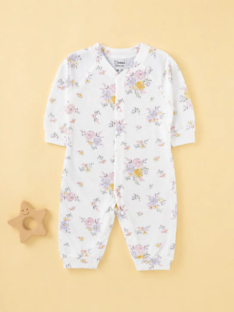 BambooTEC™ Girls Bamboo Baby Romper – Floral Bouquet Print