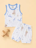 BambooTEC™ Unisex Bamboo Fabric Whale Print Vest & Shorts Set