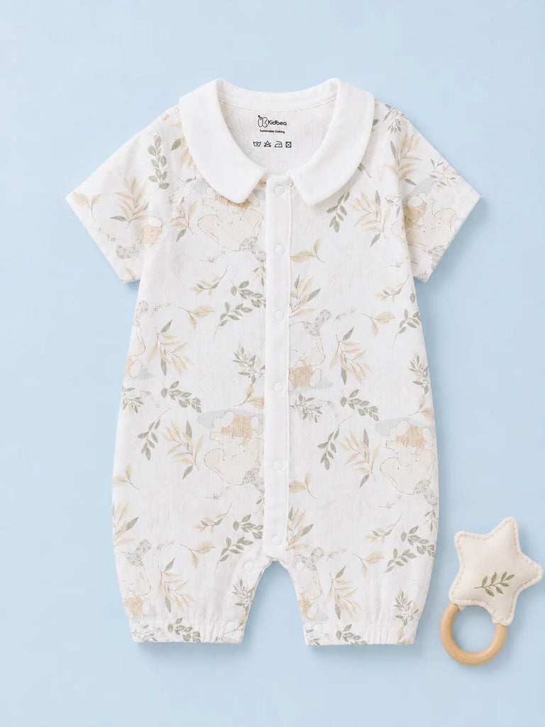 BambooTEC™ Unisex Bamboo Fabric Printed Baby Romper