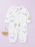 BambooTEC™ Unisex Bamboo Baby Romper – Whale Print