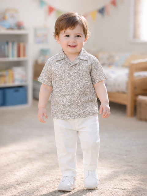 Boy Half Sleeve Shirt | 100% Organic Cotton