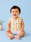BambooTEC™ Bamboo Muslin Baby Jhabla Pack of 3 – Fast Food, Giraffe & Rocket Print