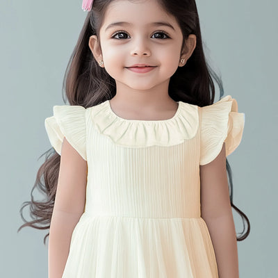 Light Organic Cotton Off White Angel Frock | Elegant & Comfortable
