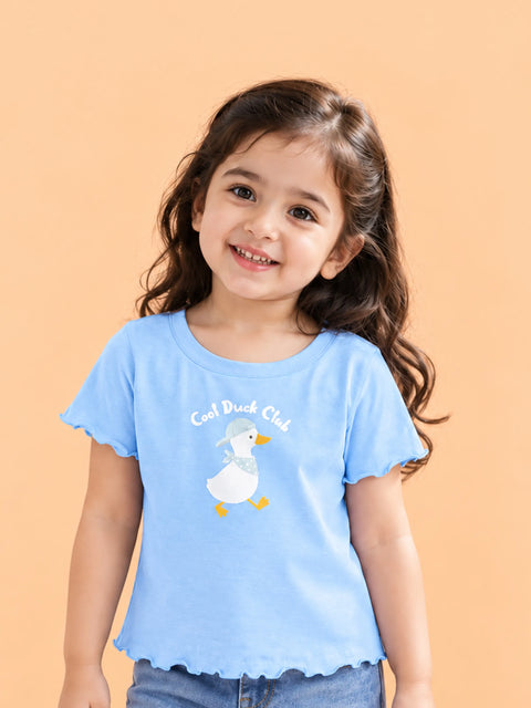Girls Blue Top – Cool Duck Club Print
