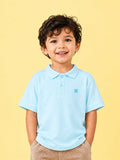 Boys Bamboo Fabric Sky Blue Polo T-Shirt