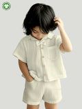 Light Linen Shirt & Pant Off-White Co-ord Set