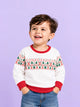 Unisex Cotton Kids Sweatshirt – White Christmas Print Full-Sleeve Sweatshirt