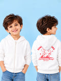 BambooTEC™ Unisex Hoodie – White Bunny Spring Graphic Full-Sleeve Zip-Up Hoodie