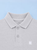 Boys Bamboo Fabric Grey Polo T-Shirt