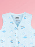BambooTEC™ Bamboo Muslin Baby Jhabla – Helicopter Print
