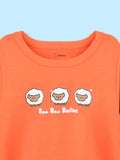 BambooTEC™ Bamboo Girls Orange Top – Baa Baa Besties Print