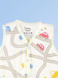 BambooTEC™ Bamboo Muslin Baby Jhabla – Road & Car Print