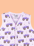 BambooTEC™ Bamboo Muslin Baby Jhabla – Monster Truck Print