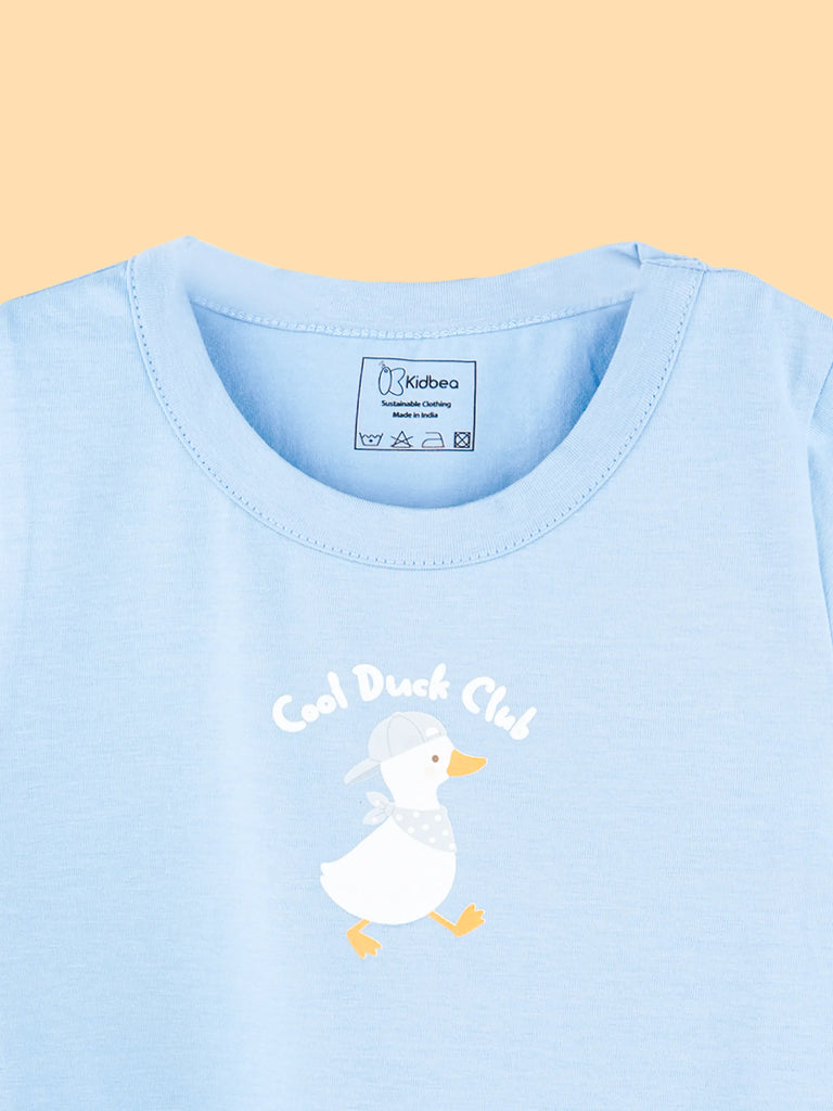 Girls Blue Top – Cool Duck Club Print