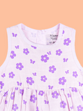 BambooTEC™ Bamboo Muslin Baby Frock – Floral Butterfly Print, Soft & Breathable Dress