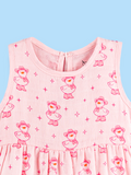 BambooTEC™ Bamboo Muslin Baby Frock – Pink Duck Print, Soft & Breathable Dress