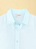 Boys Linen Cotton Pastel Blue Shirt