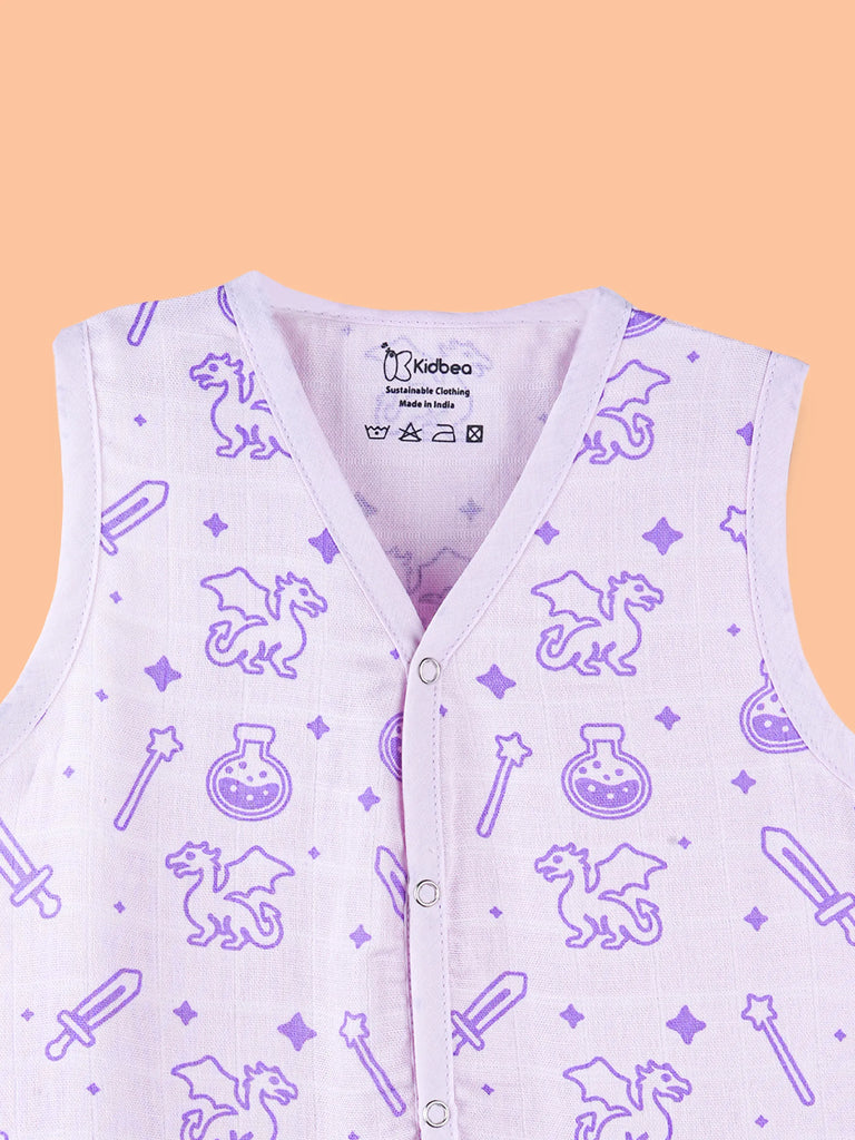 BambooTEC™ Bamboo Muslin Baby Jhabla – Dragon & Magic Print