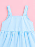 Girls Cotton Frock – Sleeveless Flared Dress with Waist Tie