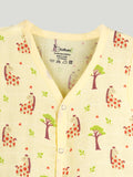BambooTEC™ Bamboo Muslin Baby Jhabla – Giraffe & Tree Print