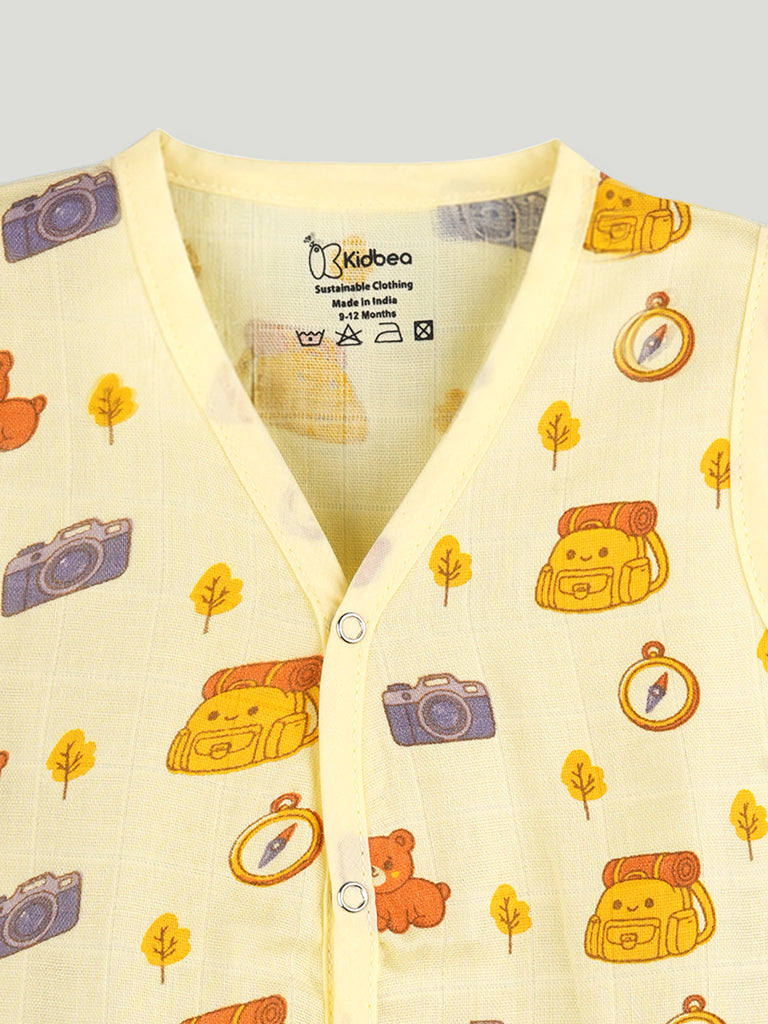 BambooTEC™ Bamboo Muslin Baby Jhabla – Travel Adventure Print