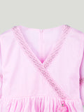 Girls Pink Ethnic Kurta & Dhoti Set – Embroidered Festive Wear