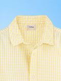 Boys Cotton Yellow Gingham Check Shirt