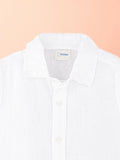 Boys Linen Cotton White Shirt