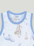 BambooTEC™ Unisex Bamboo Fabric Whale Print Vest & Shorts Set