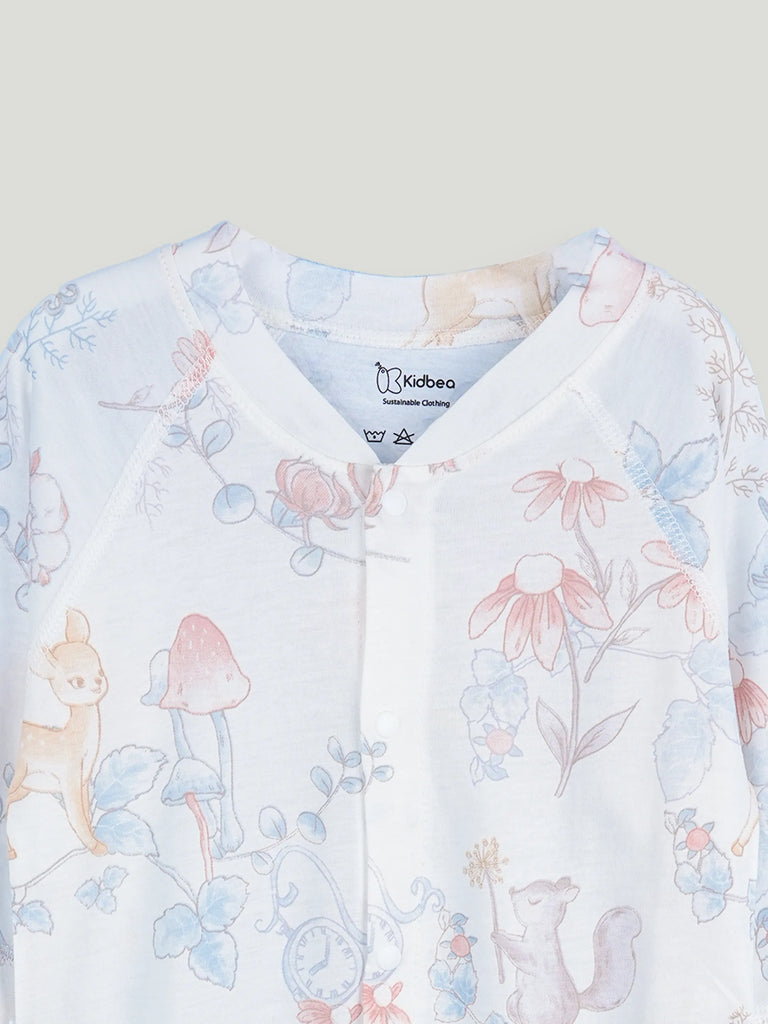 BambooTEC™ Unisex Bamboo Baby Romper – Deer Print