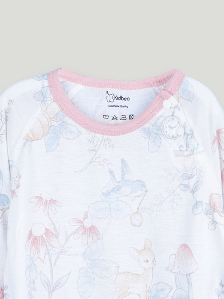 BambooTEC™ Unisex Bamboo Fabric Bunny Blossom Print T-Shirt & Pyjama Set