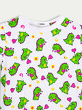 Organic Cotton Unisex Kids Co-ord Set – Soft Breathable Dinosaur Print T-Shirt & Shorts Set
