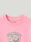 Bamboo Fabric Girls Kids T-Shirt – Growing Everyday Flower Print Soft Tee