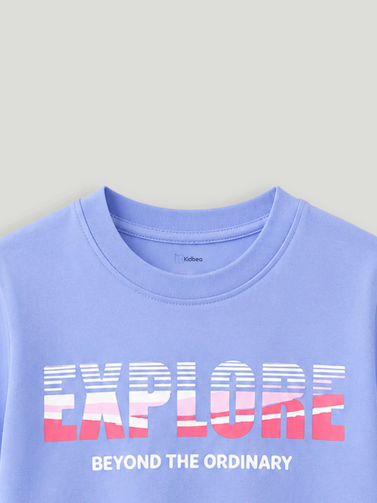 Bamboo Fabric Unisex Kids T-Shirt – Explore Print Soft Breathable Tee