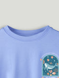 Bamboo Fabric Unisex Kids T-Shirt – Whale Print Soft Breathable Tee