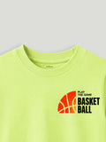 Bamboo Fabric Unisex Kids T-Shirt – Basketball Print Soft Breathable Tee