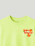 Bamboo Fabric Girls T-Shirt – Tiny Tangerine Print Soft Breathable Tee