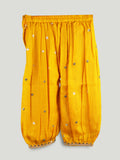 Girls Ethnic Yellow Kurta & Salwar Set – Embroidered Multicolor Jacket Style Festive Wear