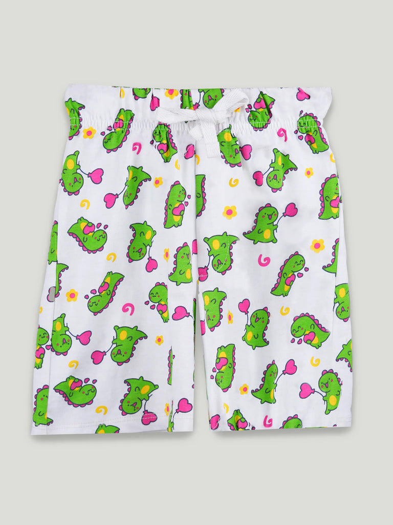 Organic Cotton Unisex Kids Co-ord Set – Soft Breathable Dinosaur Print T-Shirt & Shorts Set