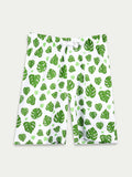 Organic Cotton Unisex Kids Co-ord Set – Soft Breathable Leaf Print T-Shirt & Shorts Set