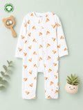 Organic cotton Pizza Print Romper/Bodysuit - Yellow