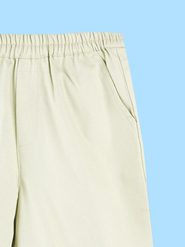 Boys Cotton Wide-Leg Pants – Comfortable Elastic Waist Casual Trousers