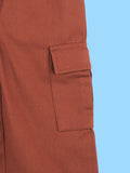 Unisex Brown Cotton Kids Cargo Shorts – Comfortable Everyday Bottomwear