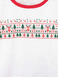 Unisex Cotton Kids Sweatshirt – White Christmas Print Full-Sleeve Sweatshirt