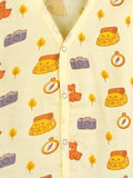 BambooTEC™ Bamboo Muslin Baby Jhabla – Travel Adventure Print