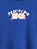 BambooTEC™ Bamboo Girls Blue Top – Peachy Pie Print