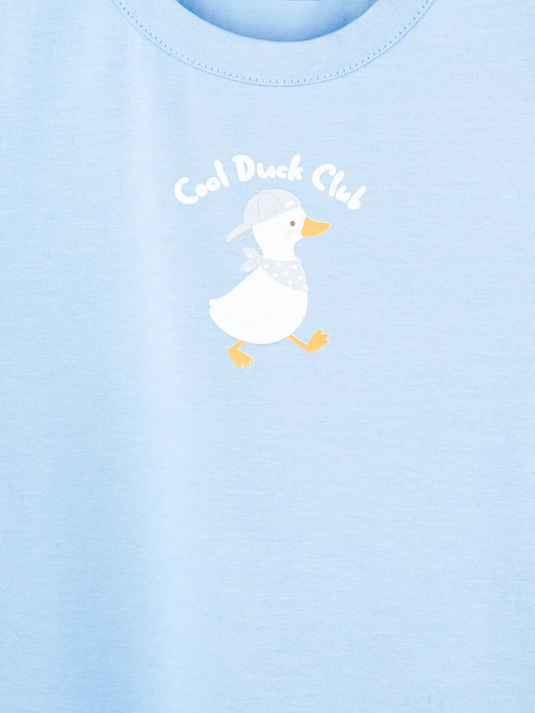 Girls Blue Top – Cool Duck Club Print