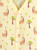 BambooTEC™ Bamboo Muslin Baby Jhabla – Giraffe & Tree Print