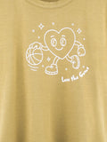 BambooTEC™ Bamboo Girls Mustard Top – Love the Game Print