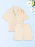 Light Organic cotton Shirt & Pant Off-White Co-ord Set